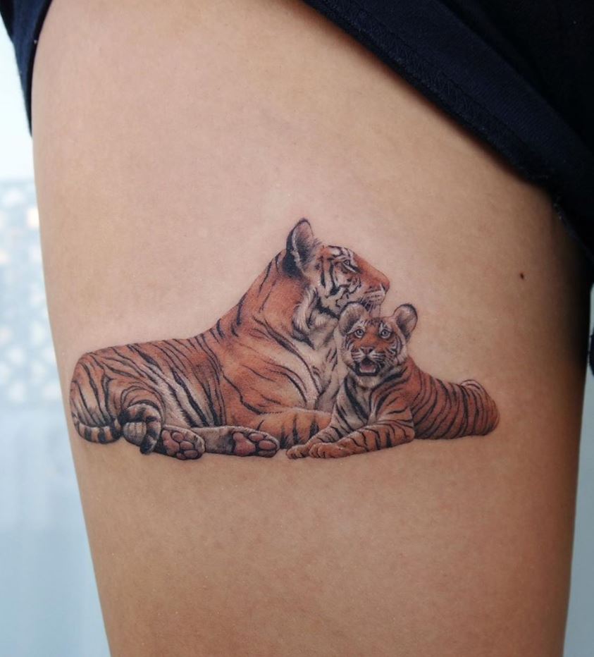 Cute Tigers Tattoo
