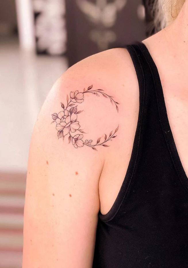 Floral Circle Tattoo
