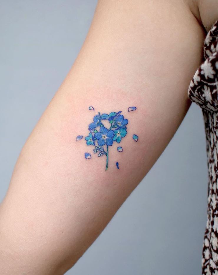 Myosotis Flower Tattoo