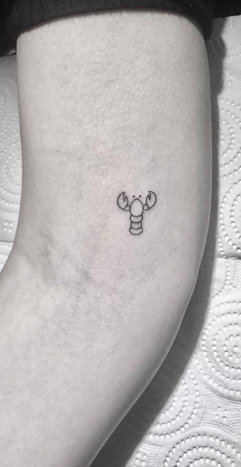 Tiny Lobster Tattoo