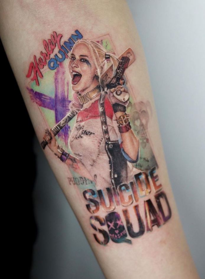 Yezunir 6 Sheets Harley Quinn Tattoos Temporary The Joker Tattoos Suicide  Squad Men Women Fake Tattoo Sticker For Adults Harley Quinn Tattoos Birds  of Prey Halloween Costume Accessories Face Decals