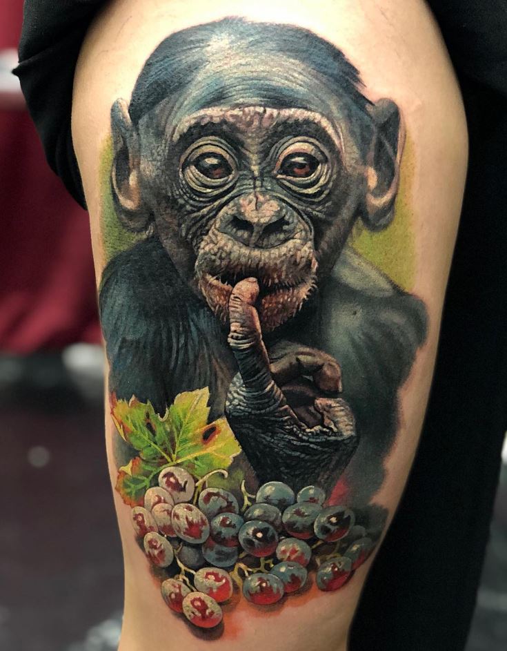 Awesome Monkey Tattoo
