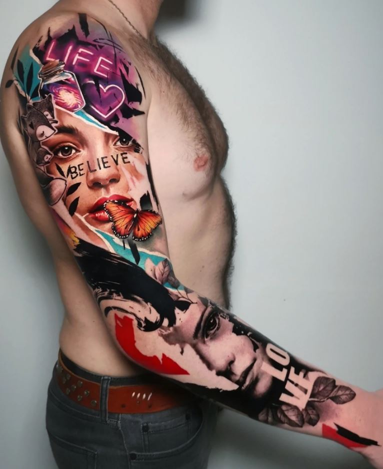 Marvelous Arm Sleeve Tattoo