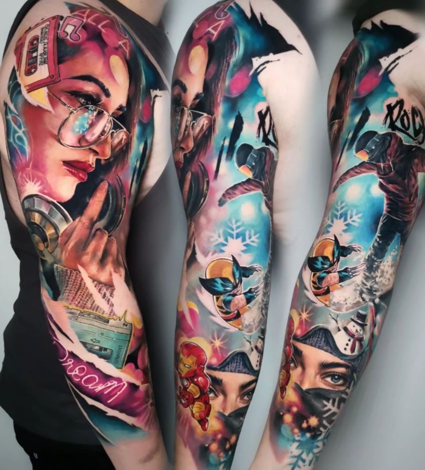Marvelous Sleeve Tattoo