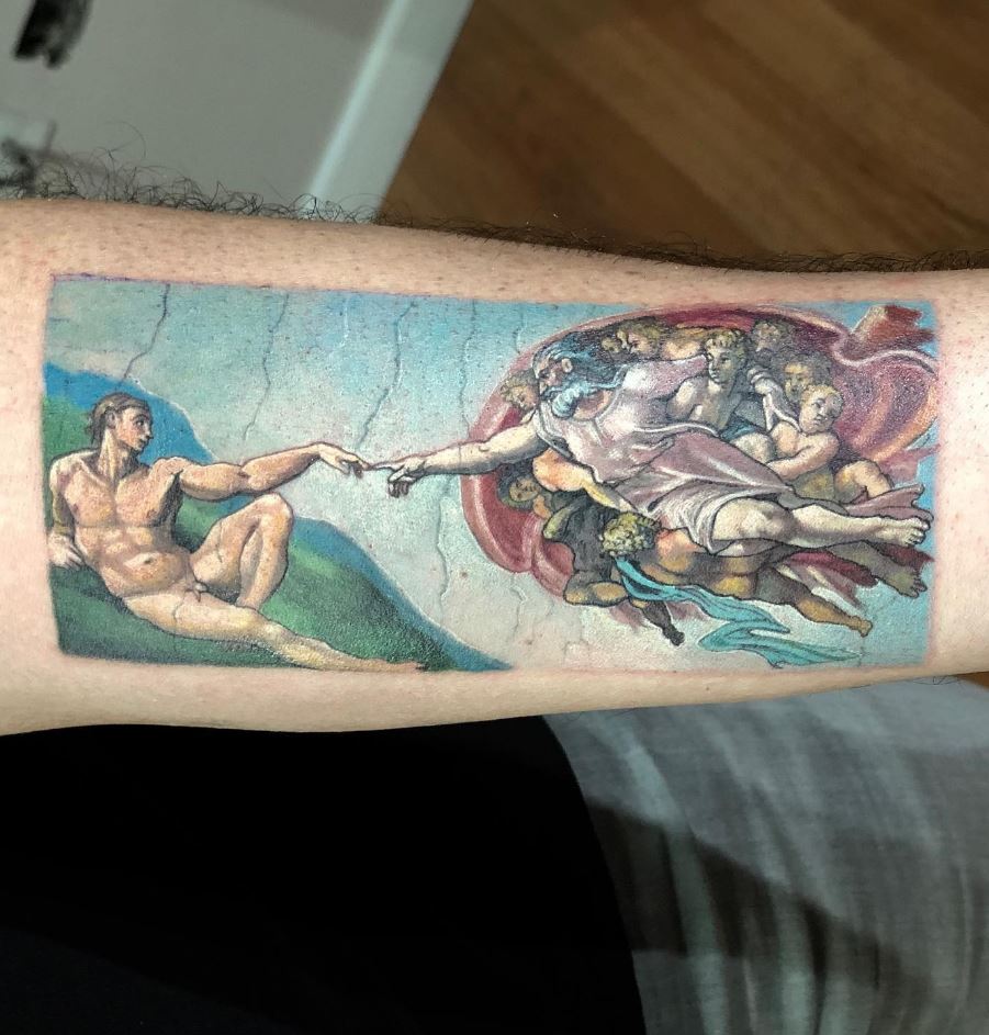 The Creation Of Adam Tattoo